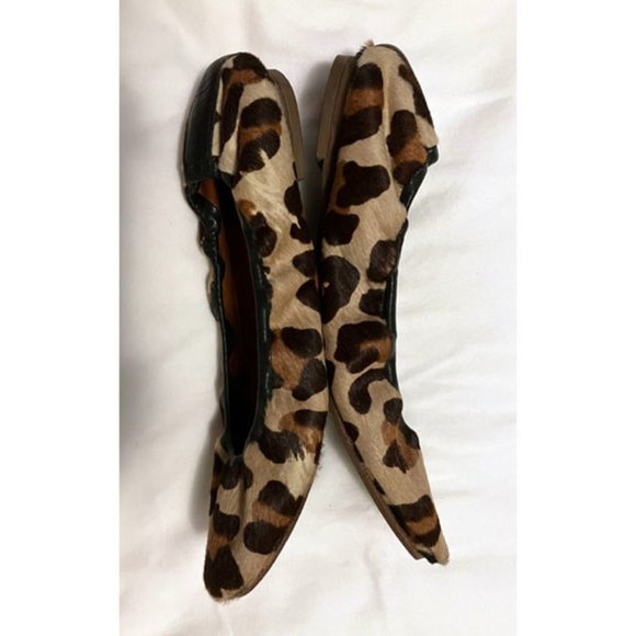 Isabel Marant Etoile Leopard Ponyhair Ballet Flats Fits Size 8 - Picture 3 of 5